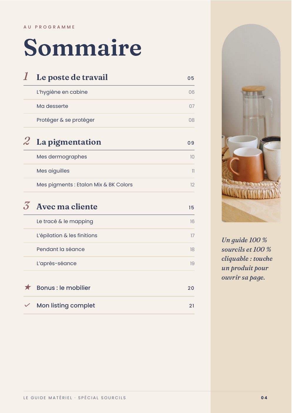Page 4 : sommaire